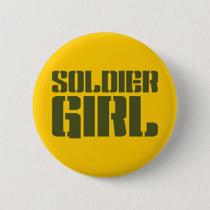 BADGE ROND 5 CM SOLDIER GIRL
