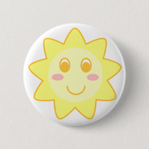 Badge Rond 5 Cm Soleil