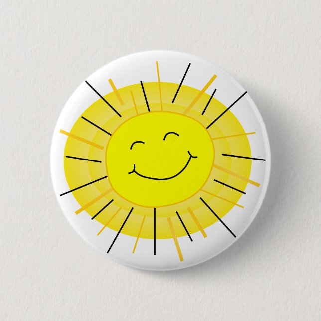 Badge Rond 5 Cm Soleil (Devant)