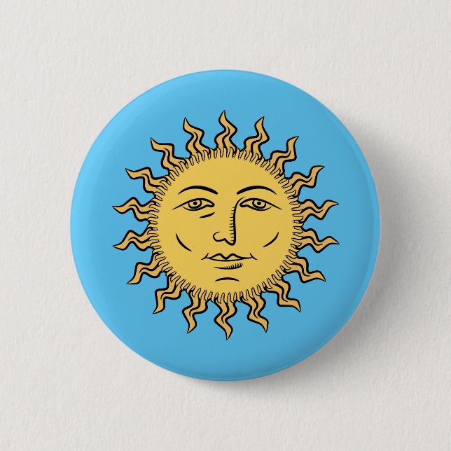 Badge Rond 5 Cm Soleil (Devant)