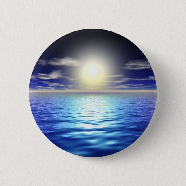 Badge Rond 5 Cm Soleil bleu (Devant)
