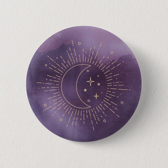 Badge Rond 5 Cm Soleil et Lune (Devant)