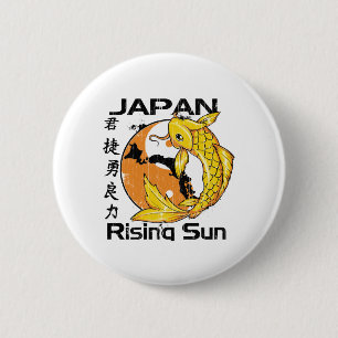Badge Rond 5 Cm soleil levant japonais