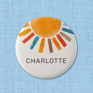 Badge Rond 5 Cm Soleil personnalisé