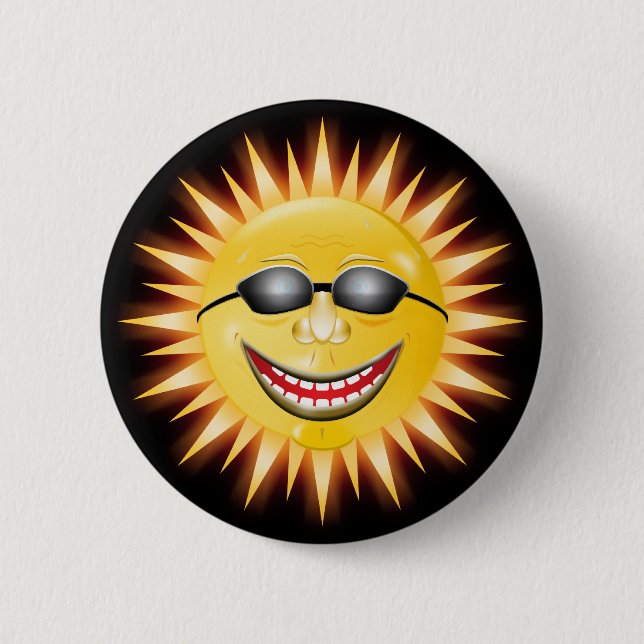 Badge Rond 5 Cm Soleil souriant (Devant)