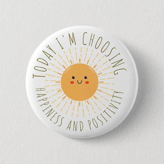 Badge Rond 5 Cm Soleil souriant mignon (Devant)