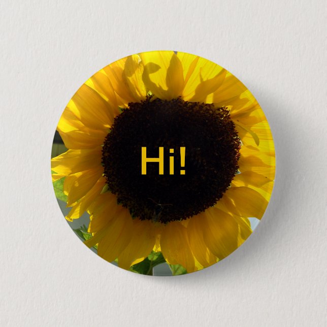 Badge Rond 5 Cm Soleil tournesol (Devant)