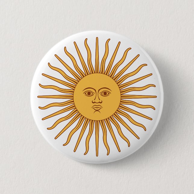 Badge Rond 5 Cm Solénoïde De Mayo de l'Argentine (Devant)