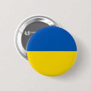 Badge Rond 5 Cm Solid Ukraine Flag Colors