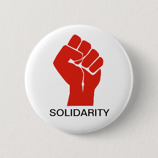 Badge Rond 5 Cm Solidarité avec les syndicats du Wisconsin