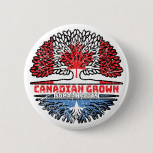 Badge Rond 5 Cm Somalie Somalie Canada drapeau des racines de l'ar