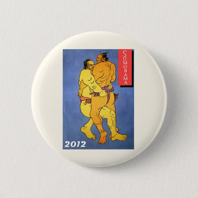 Badge Rond 5 Cm Somme Obama 2012 (Devant)