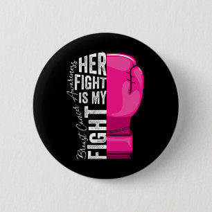 Badge Rond 5 Cm Son combat est mon combat Boxi de sensibilisation