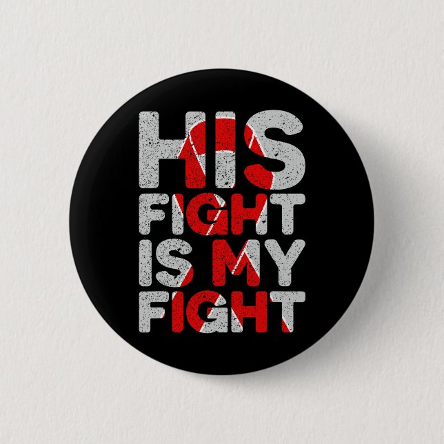 Badge Rond 5 Cm Son Combat Est Mon Combat Congénitale Déficience C (Devant)