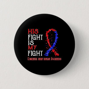 Badge Rond 5 Cm Son Combat Est Mon Combat Congénitale Maladie Card