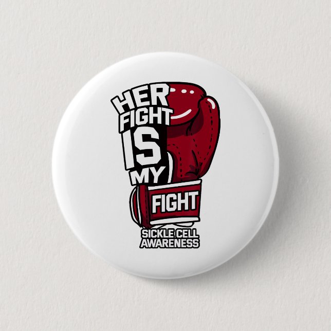 Badge Rond 5 Cm Son combat est mon combat Conscience de la faucill (Devant)