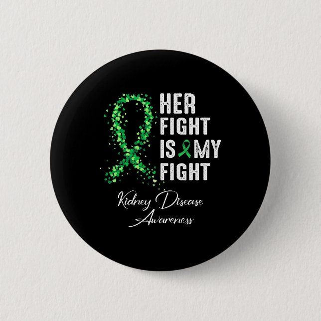 Badge Rond 5 Cm Son Combat Est Mon Combat Conscience Des Maladies  (Devant)