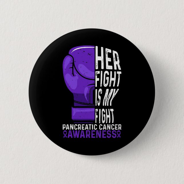 Badge Rond 5 Cm Son combat est Mon combat Conscience du cancer du  (Devant)