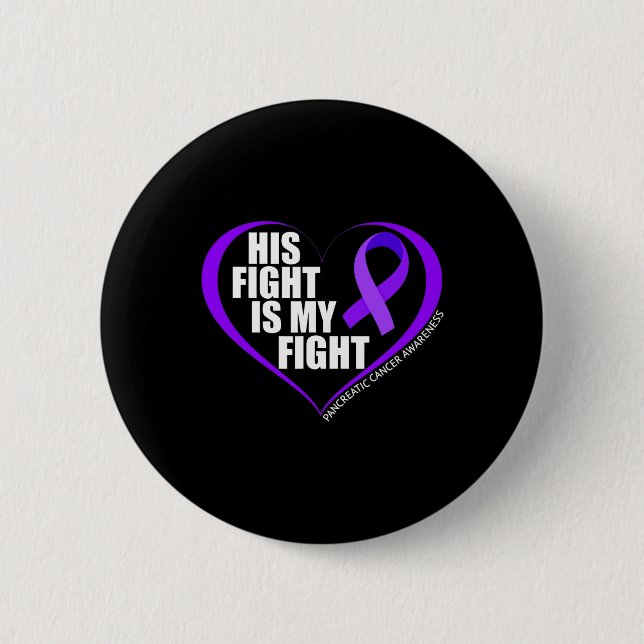 Badge Rond 5 Cm Son Combat Est Mon Combat Conscience Du Cancer Pan (Devant)