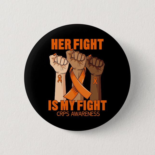 Badge Rond 5 Cm Son Combat Est Mon Combat Crps Sensibilisation Rsd (Devant)