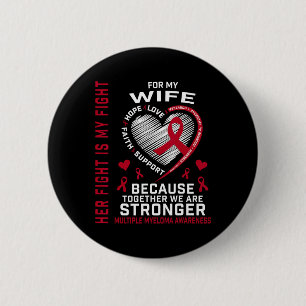 Badge Rond 5 Cm Son combat est mon combat Femme Éveil au myélome m