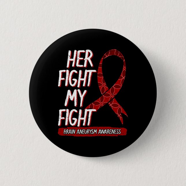 Badge Rond 5 Cm Son combat est mon combat Fig de sensibilisation à (Devant)