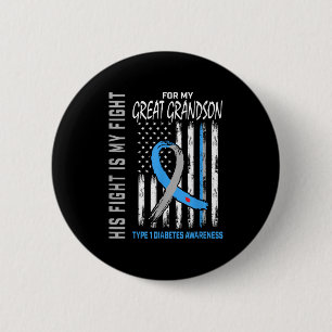 Badge Rond 5 Cm Son Combat Est Mon Combat Grand Petit-Fils Type 1 