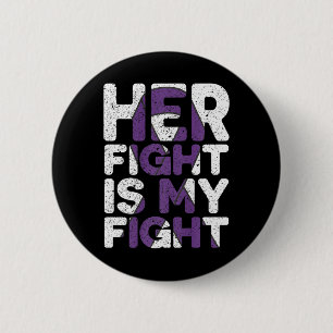 Badge Rond 5 Cm Son combat est mon combat La sensibilisation d'Hei