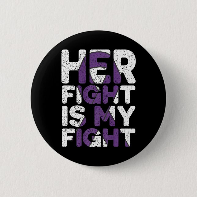 Badge Rond 5 Cm Son combat est mon combat La sensibilisation d'Hei (Devant)