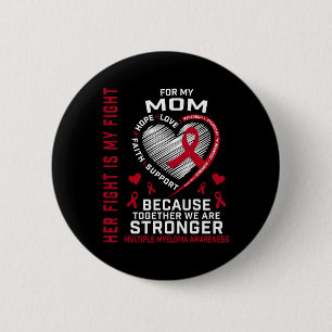 Badge Rond 5 Cm Son combat est mon combat Maman Sensibilisation au