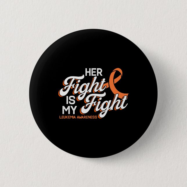 Badge Rond 5 Cm Son Combat Est Mon Combat Pour Les Patients De Leu (Devant)