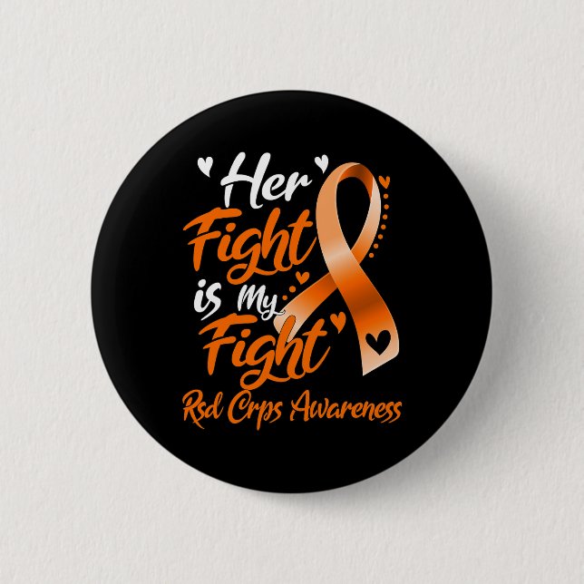 Badge Rond 5 Cm Son Combat Est Mon Combat Rsd Crps Sensibilisation (Devant)