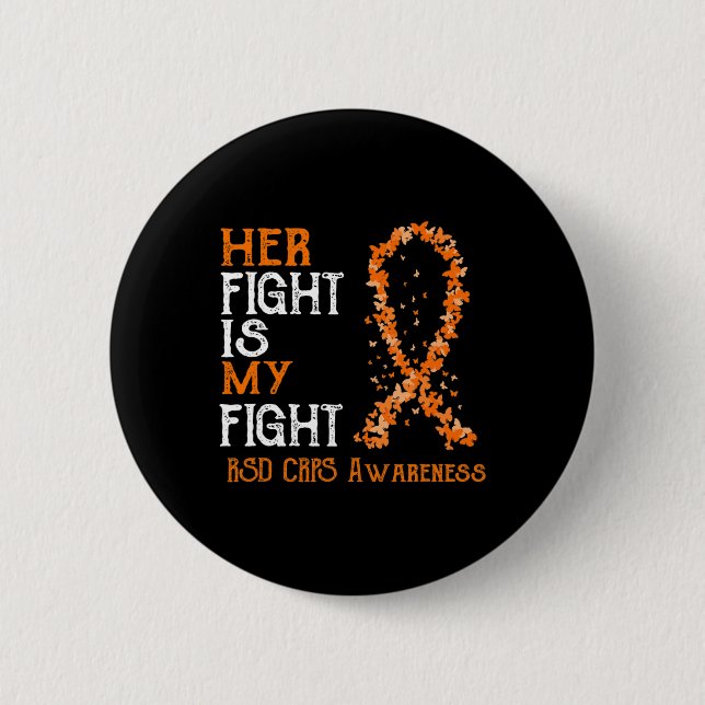 Badge Rond 5 Cm Son combat est mon combat RSD RCPS Sensibilisation (Devant)