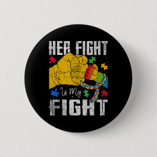 Badge Rond 5 Cm Son combat est mon combat Ruban de sensibilisation