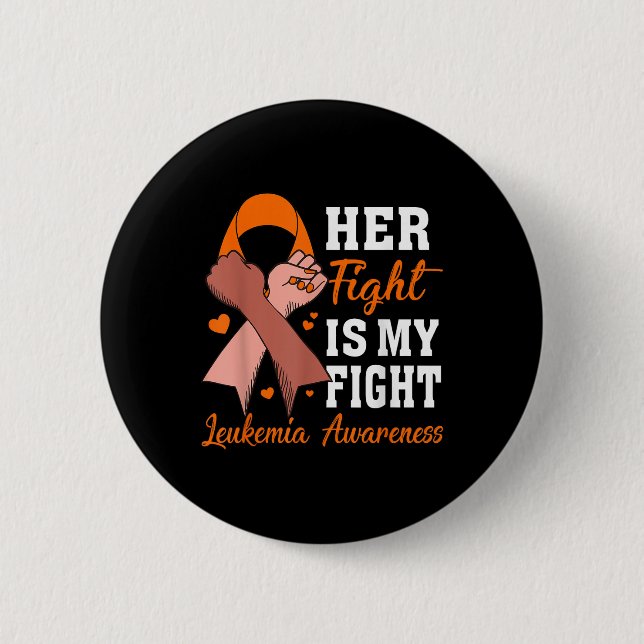 Badge Rond 5 Cm Son combat est mon combat Sensibilisation à la leu (Devant)