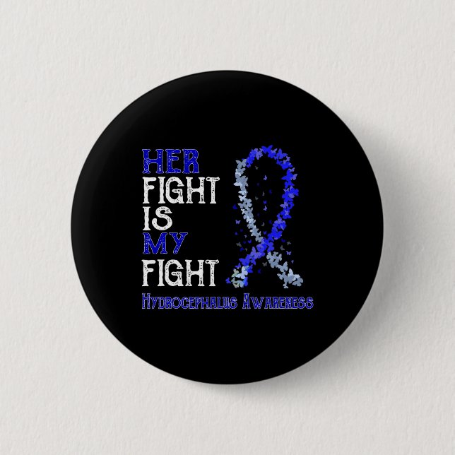 Badge Rond 5 Cm Son Combat Est Mon Combat Sensibilisation À L'Hydr (Devant)