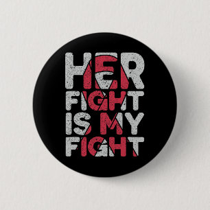 Badge Rond 5 Cm Son combat est My Fight Brain Aneurysm Support