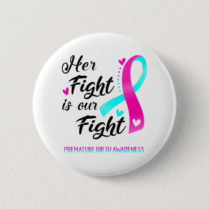 Badge Rond 5 Cm Son combat est notre combat pour la conscience de