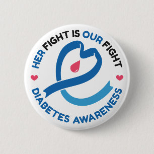 Badge Rond 5 Cm Son combat est notre combat – Sensibilisation au d