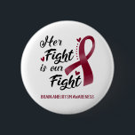 Badge Rond 5 Cm Son combat est notre lutte Cerveau Aneurysme Sensi<br><div class="desc">Aneurysme cérébral,  Cadeaux,  Combattants guerriers,  Soutien aux combats,  Cadeaux de sensibilisation à l'neurysme cérébral,  Mois de sensibilisation à l'neurysme cérébral,  Soutien Aneurysme cérébral,  Ribbon d'Aneurysme cérébral,  Soutien,  Soutien Aneurysme cérébral, </div>