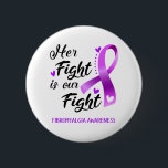 Badge Rond 5 Cm Son combat est notre lutte contre la fibromyalgie<br><div class="desc">Fibromyalgie,  Cadeaux,  Combattants,  Soutien aux combats,  Cadeaux de sensibilisation à la fibromyalgie,  Mois de sensibilisation à la fibromyalgie,  Soutien Fibromyalgie,  Ruban Fibromyalgie,  Soutien,  Soutien Fibromyalgie, </div>