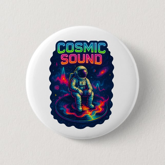 Badge Rond 5 Cm Son cosmique (Devant)