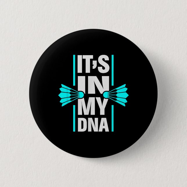 Badge Rond 5 Cm Son Dans Mon Volant de badminton Adn Racket Badmin (Devant)