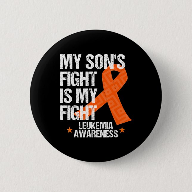 Badge Rond 5 Cm Son de sensibilisation à la leucémie combattre le  (Devant)