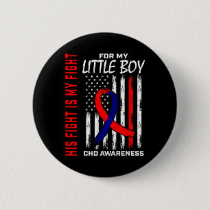 Badge Rond 5 Cm Son Fight Little Boy Son Sensibilisation À L'Enfan