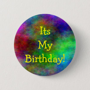 Badge Rond 5 Cm Son mon bouton d'anniversaire