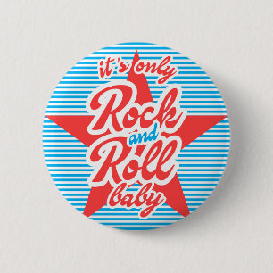 Badge Rond 5 Cm Son Seul Bébé Rock Et Roll