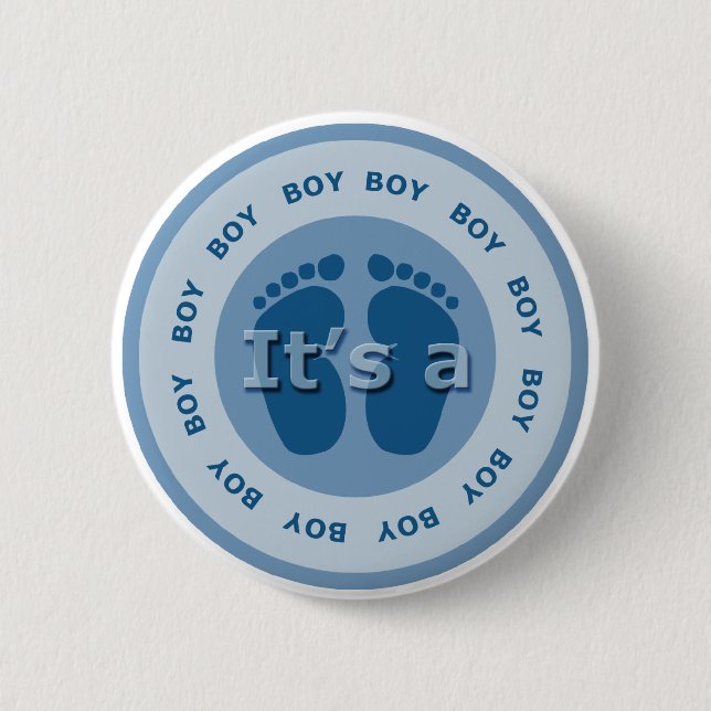 Badge Rond 5 Cm son un garçon (Devant)