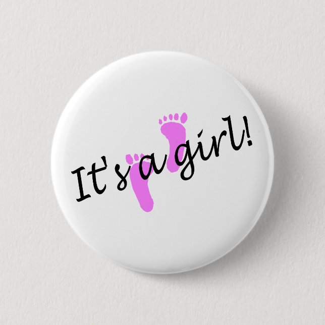 Badge Rond 5 Cm Son une fille (Devant)