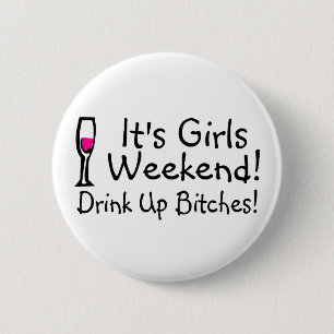 Badge Rond 5 Cm Son week-end de filles